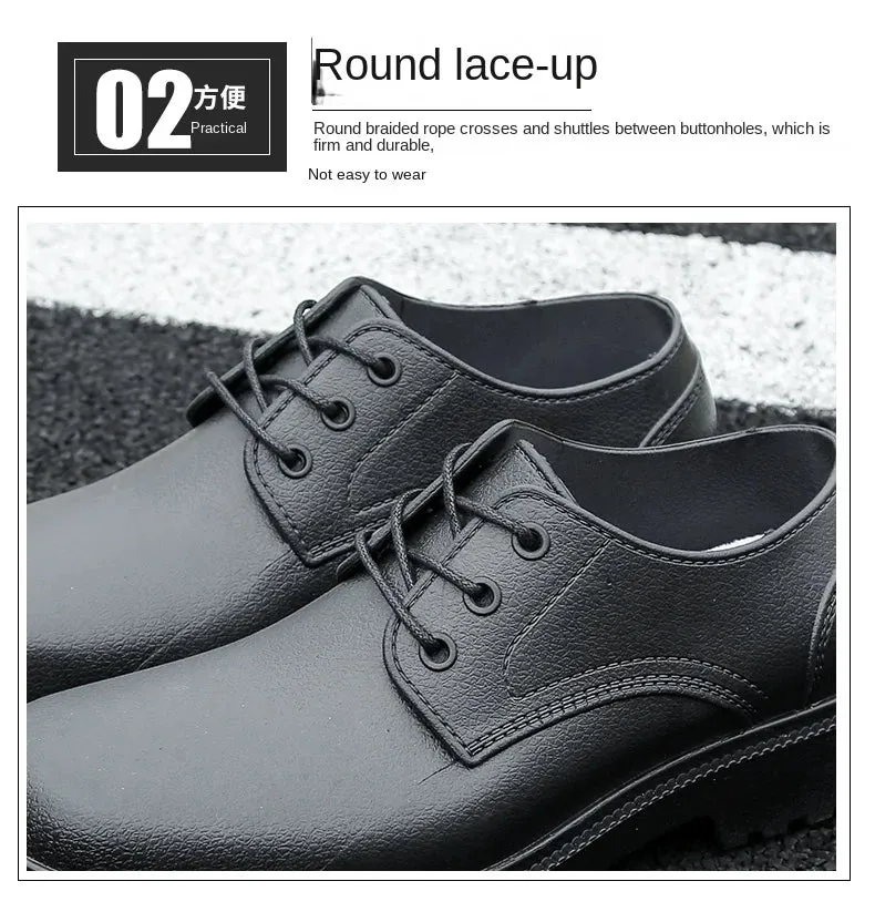 Men's Low-top Water Shoes Outdoor Waterproof Anti-slip Car Wash Kitchen Chef Work Rain Boots Rubber Shoes