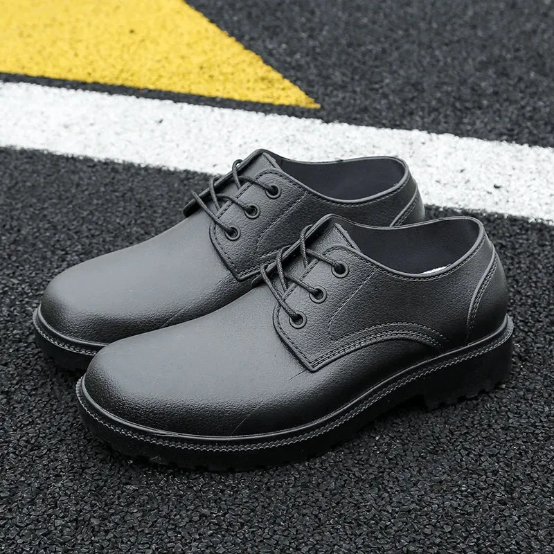 Men's Low-top Water Shoes Outdoor Waterproof Anti-slip Car Wash Kitchen Chef Work Rain Boots Rubber Shoes