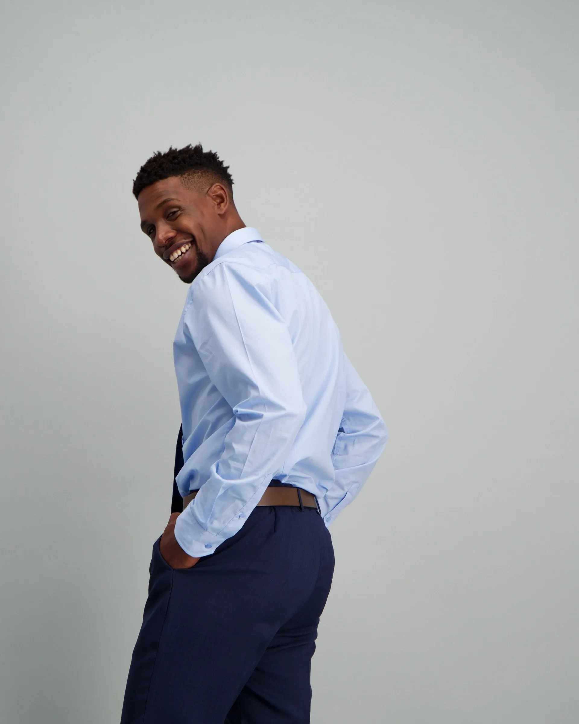 Men's Slim Fit Shirt Light Blue