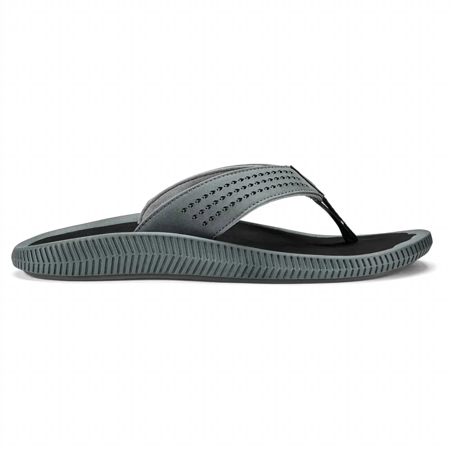 Men's Ulele Flip Flop Sandals In Dark Shadow/black