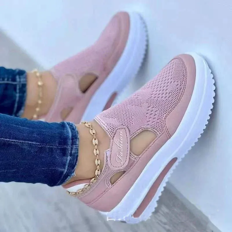 Mila - Ademende Dames Plateau Sneakers - Stijlvol en Comfortabel