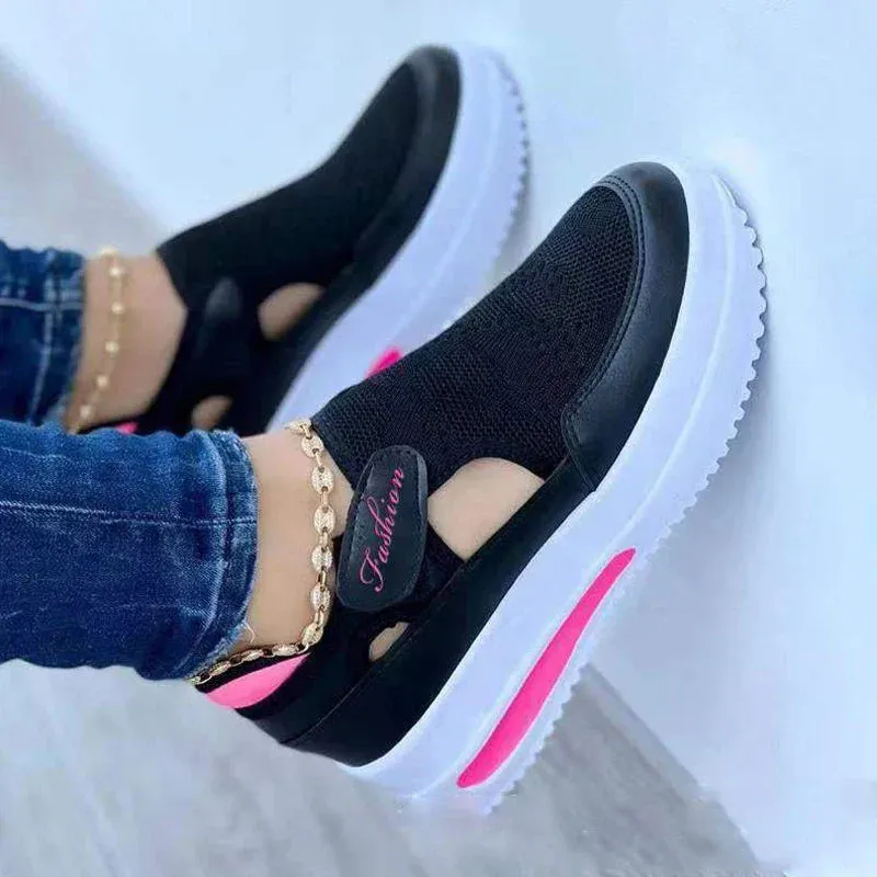 Mila - Ademende Dames Plateau Sneakers - Stijlvol en Comfortabel