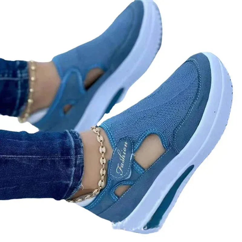 Mila - Ademende Dames Plateau Sneakers - Stijlvol en Comfortabel