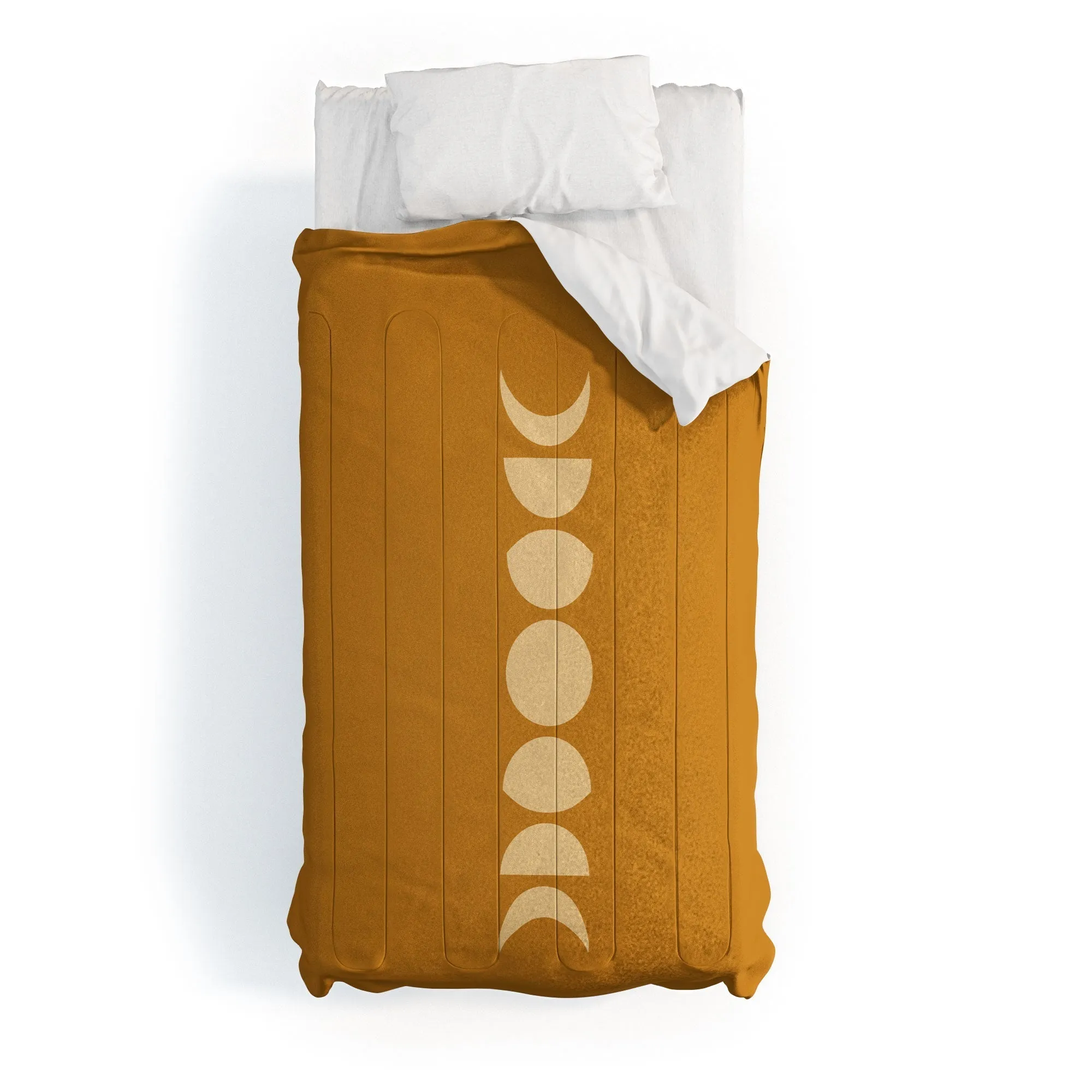 MINIMAL MOON PHASES ORANGE DUVET / COMFORTER
