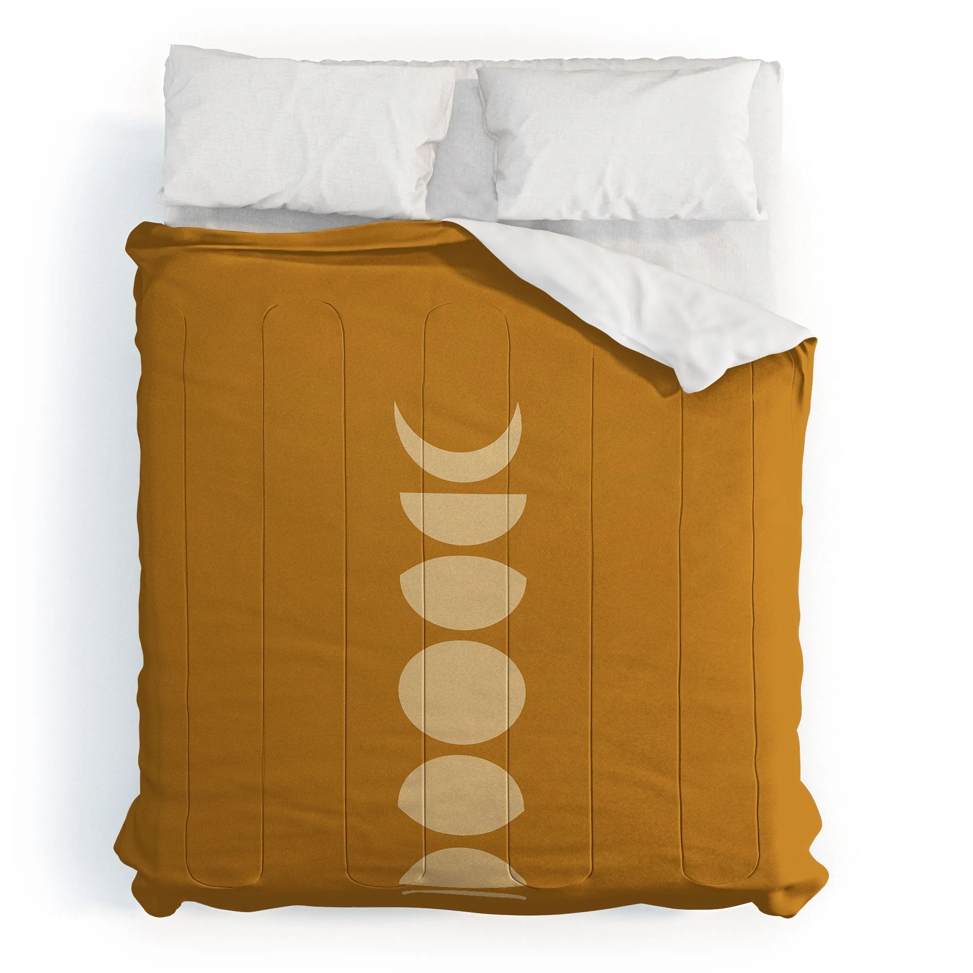 MINIMAL MOON PHASES ORANGE DUVET / COMFORTER