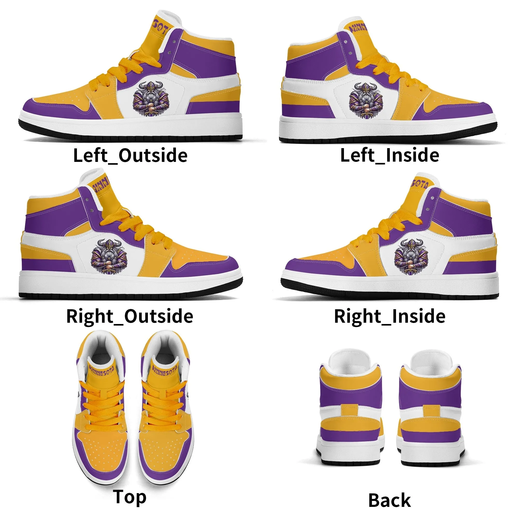 Minnesota Football Team Themed Shoes For Kids