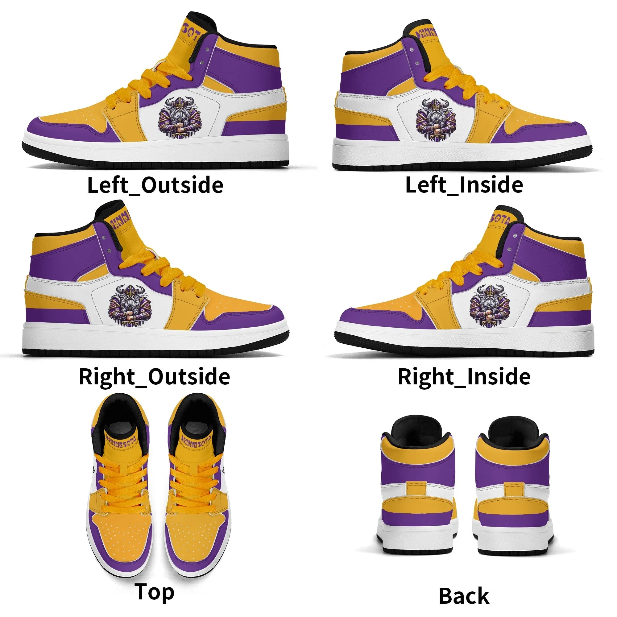 Minnesota Football Team Themed Shoes For Kids