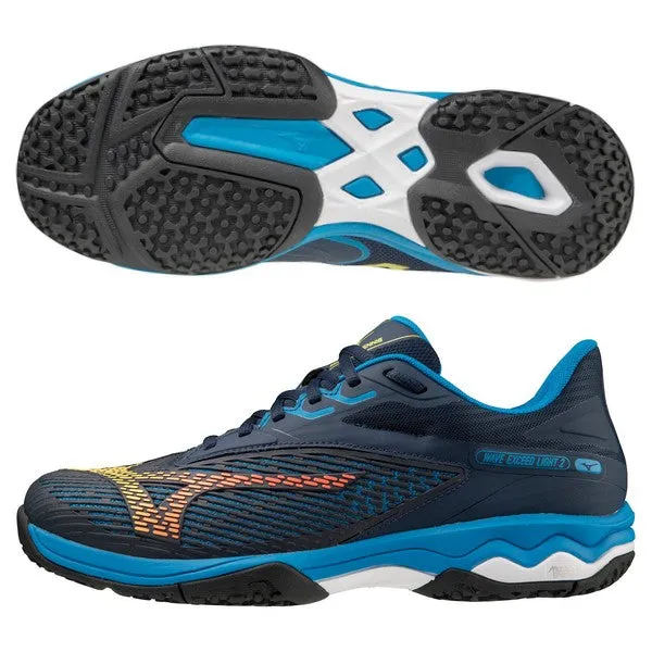 Mizuno Tennis Shoes Wave Exceed Tour Light LIGHT 2 Wide OC MIZUNO Clay Sand Artificial Grass Court 61GB2318 Wide Men's Unisex Women's Junior