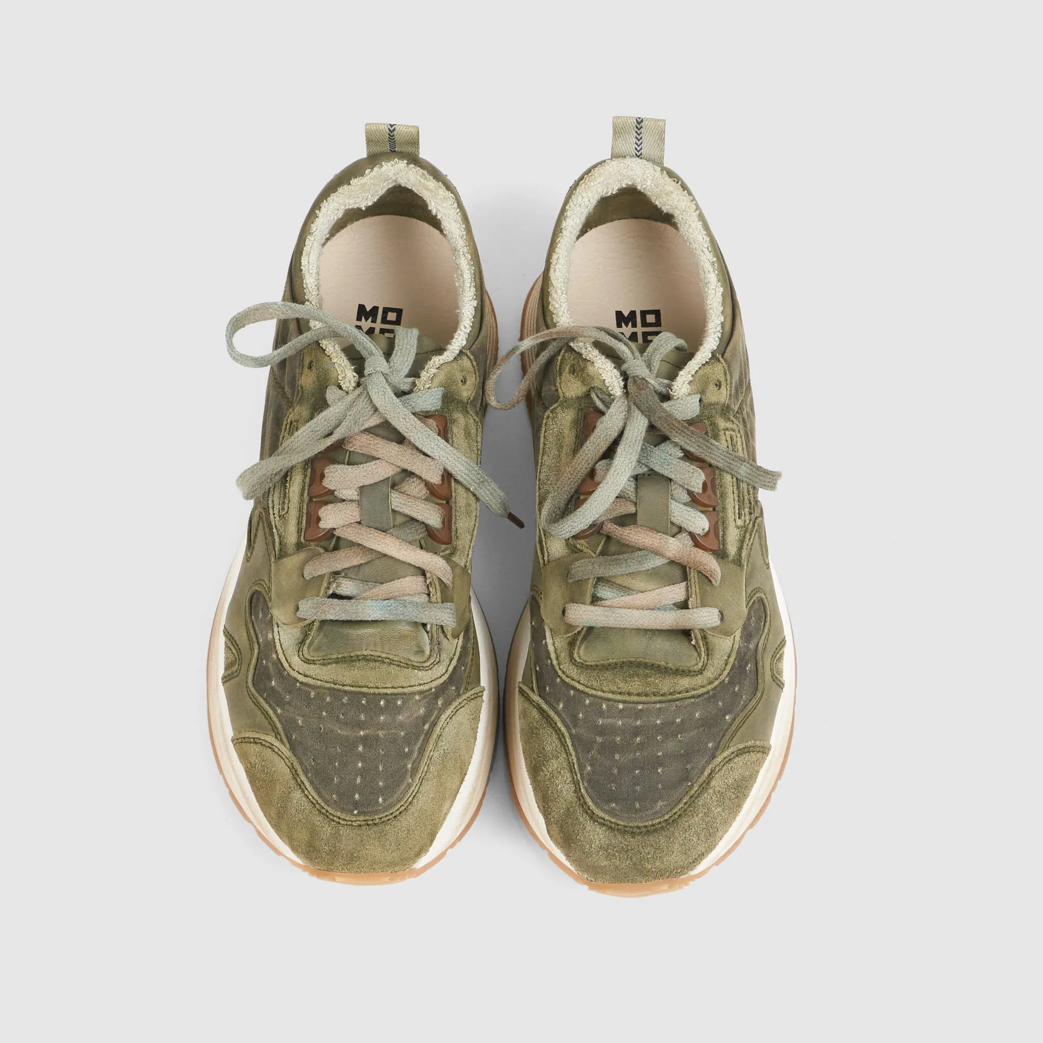 Moma Allaciata Comfort Sneaker Waxed Cotton/ Leather