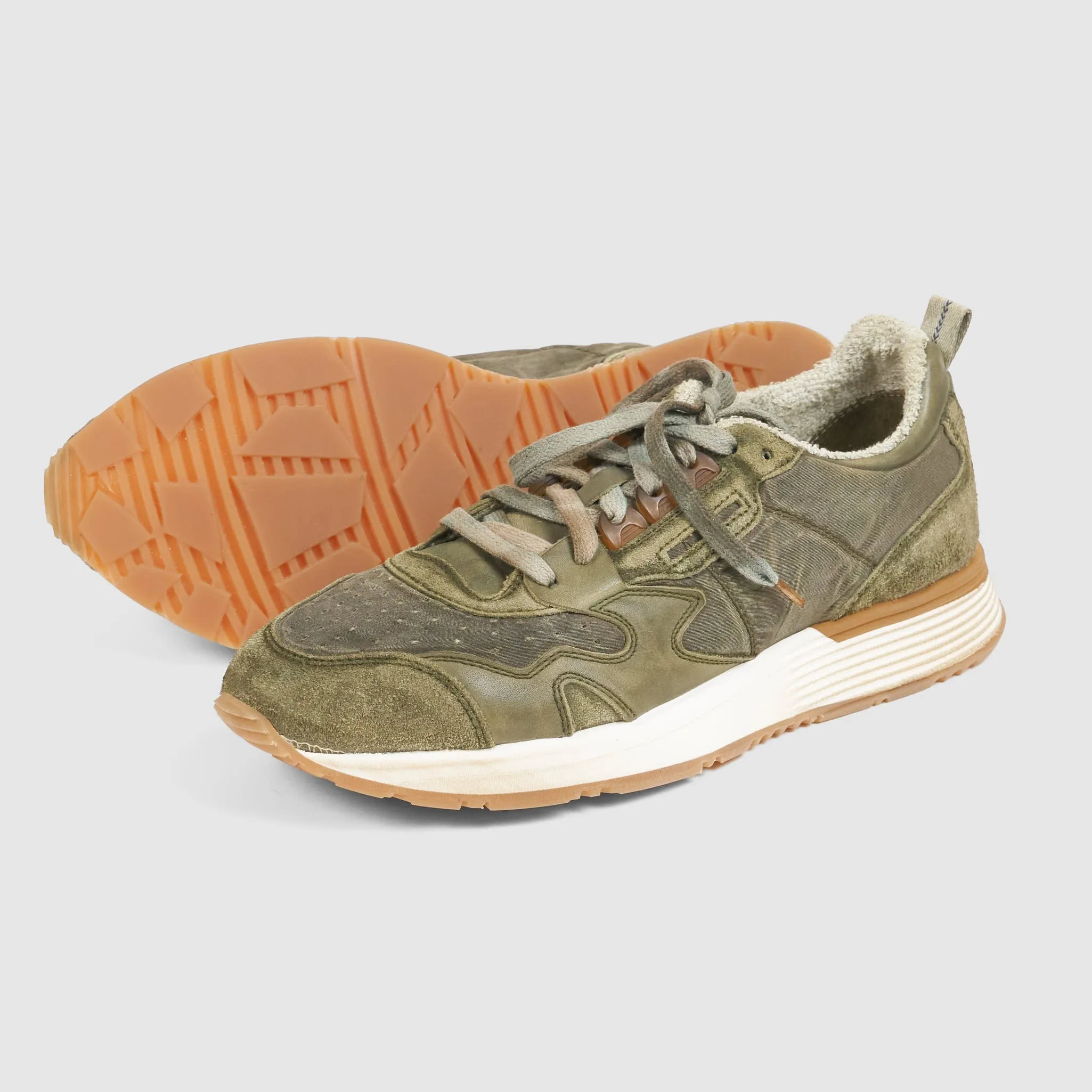 Moma Allaciata Comfort Sneaker Waxed Cotton/ Leather
