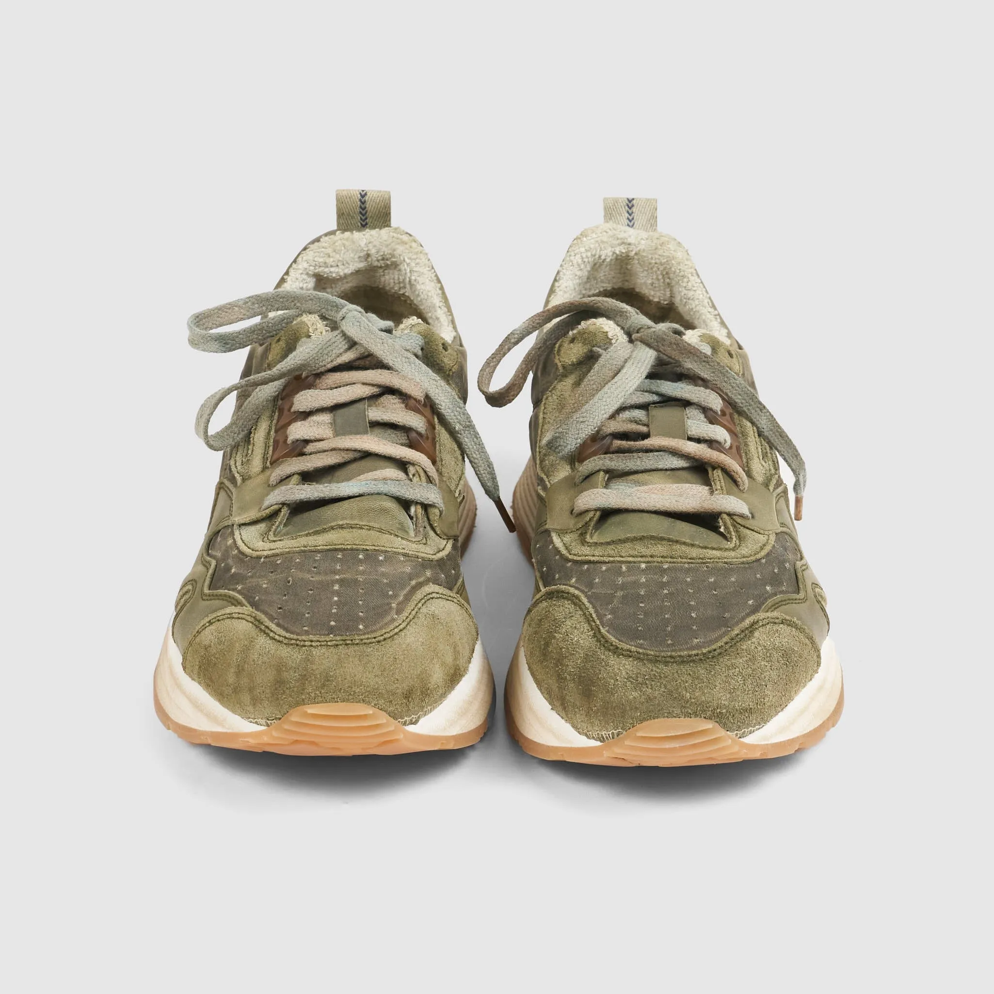 Moma Allaciata Comfort Sneaker Waxed Cotton/ Leather