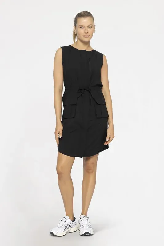 MONO B Versatile Drawstring Waist Tank Dress
