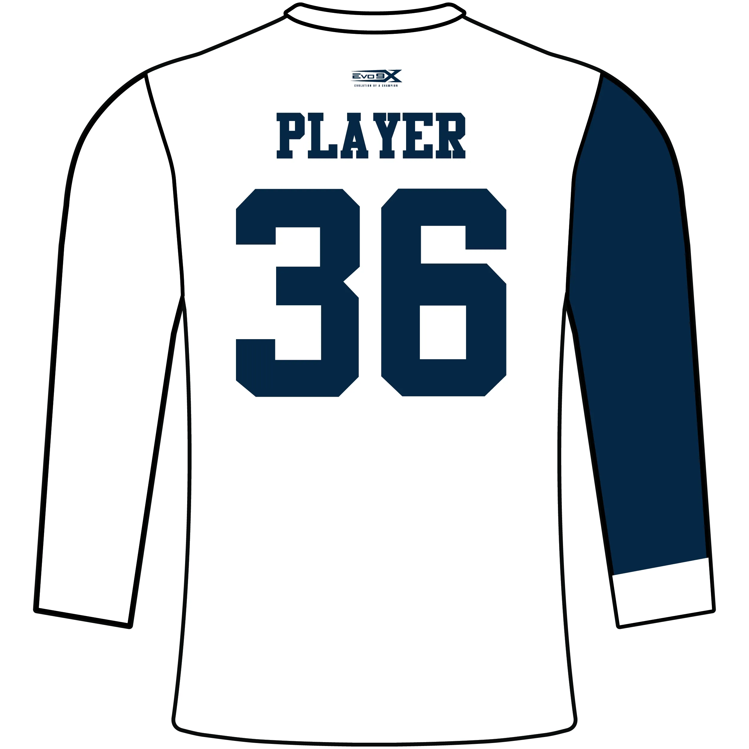 MONTCLAIR COBRAS Sublimated Long Sleeve White Compression Jersey