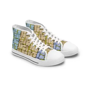 Mossy Colorful Pavement Women's High Top Sneakers