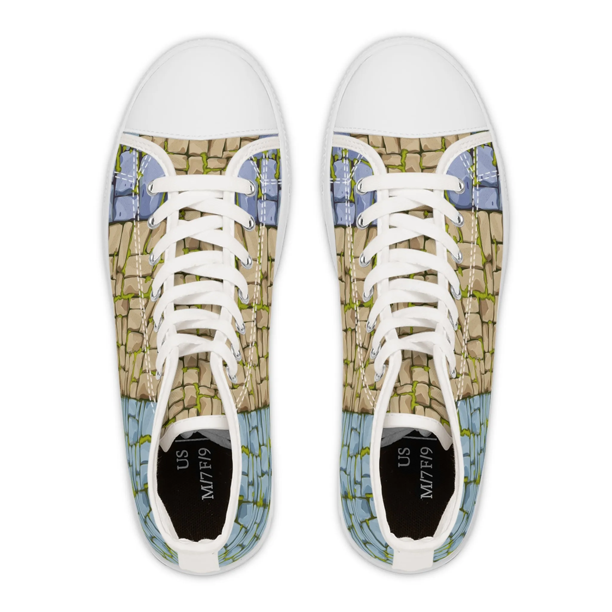Mossy Colorful Pavement Women's High Top Sneakers