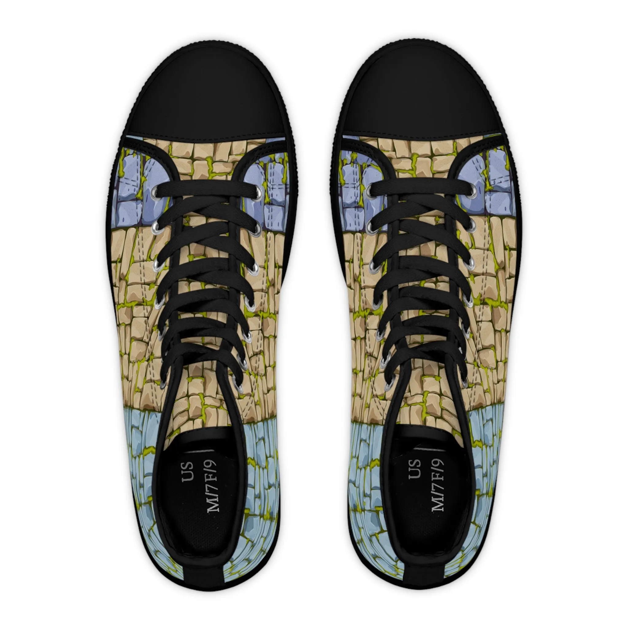Mossy Colorful Pavement Women's High Top Sneakers