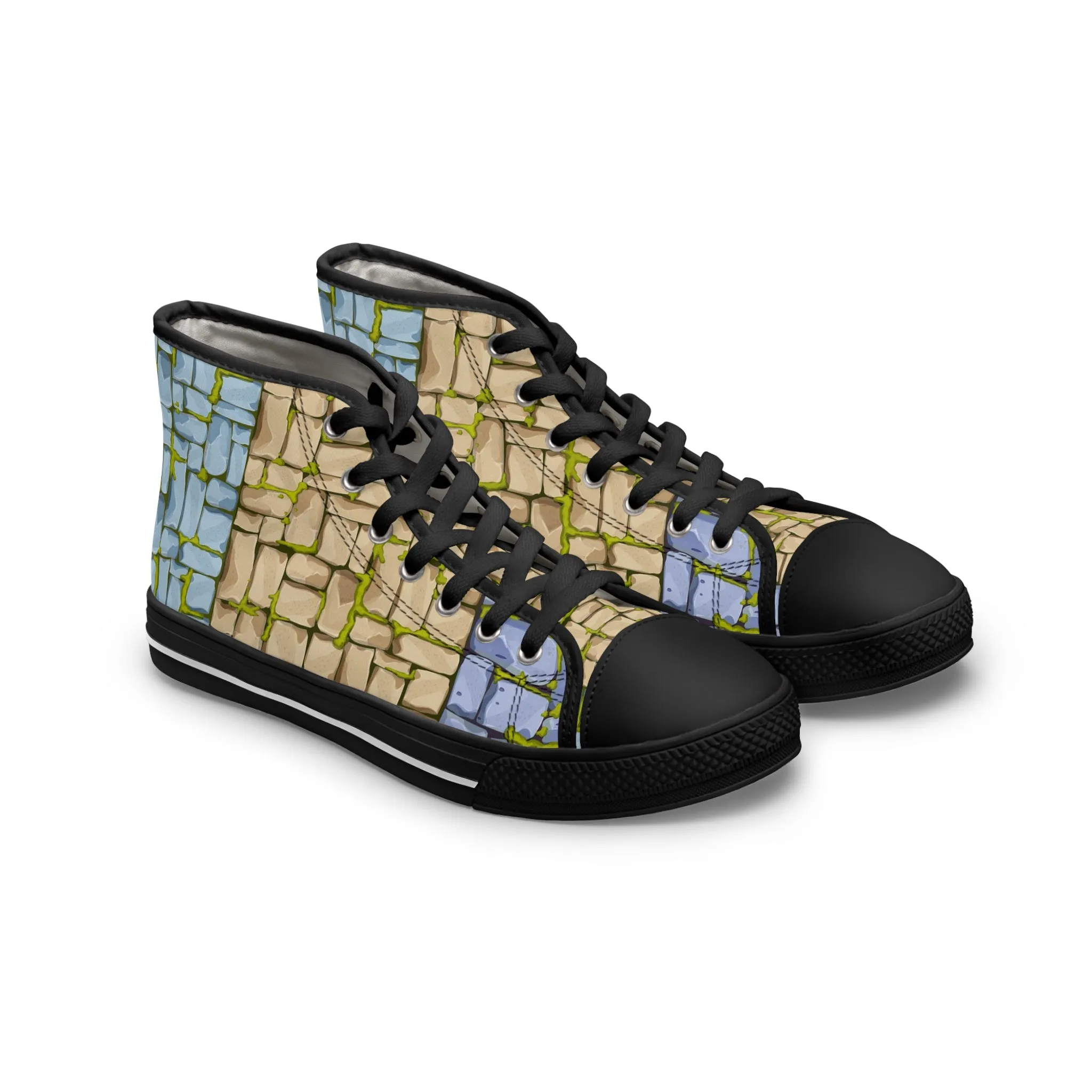 Mossy Colorful Pavement Women's High Top Sneakers