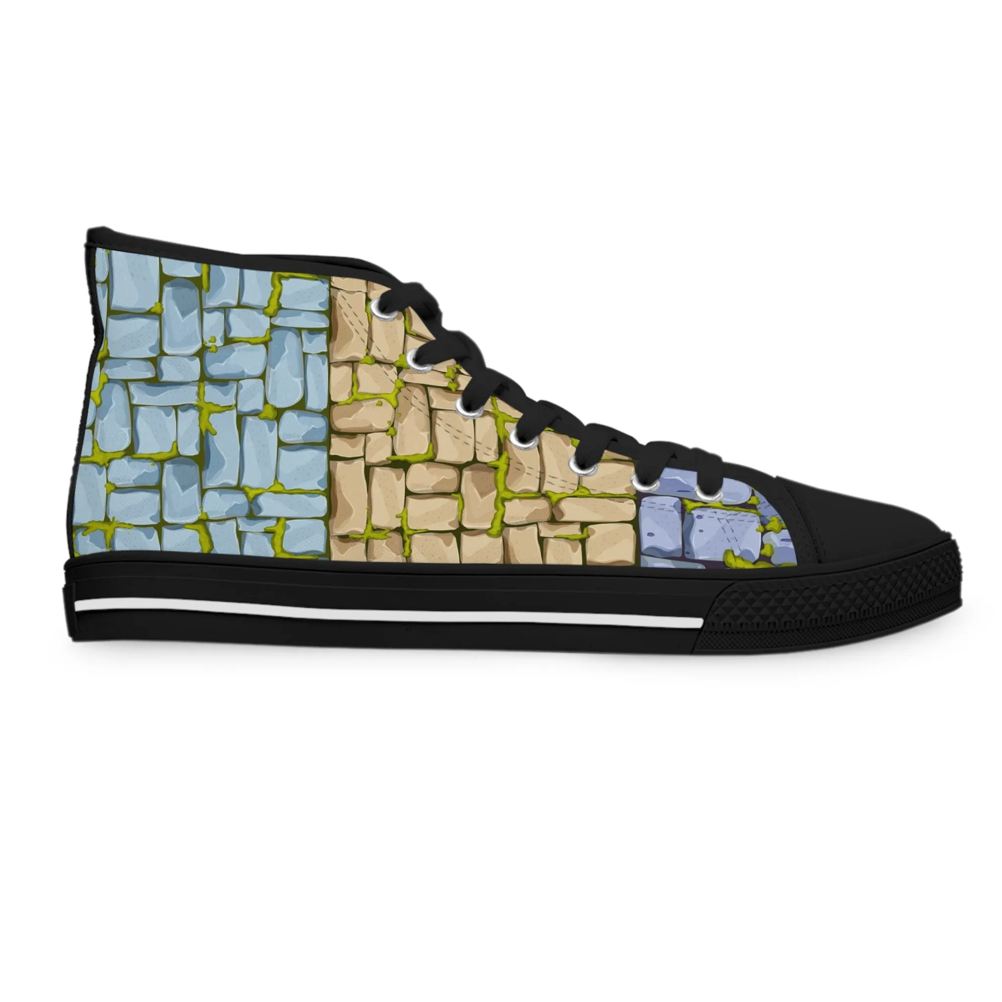 Mossy Colorful Pavement Women's High Top Sneakers