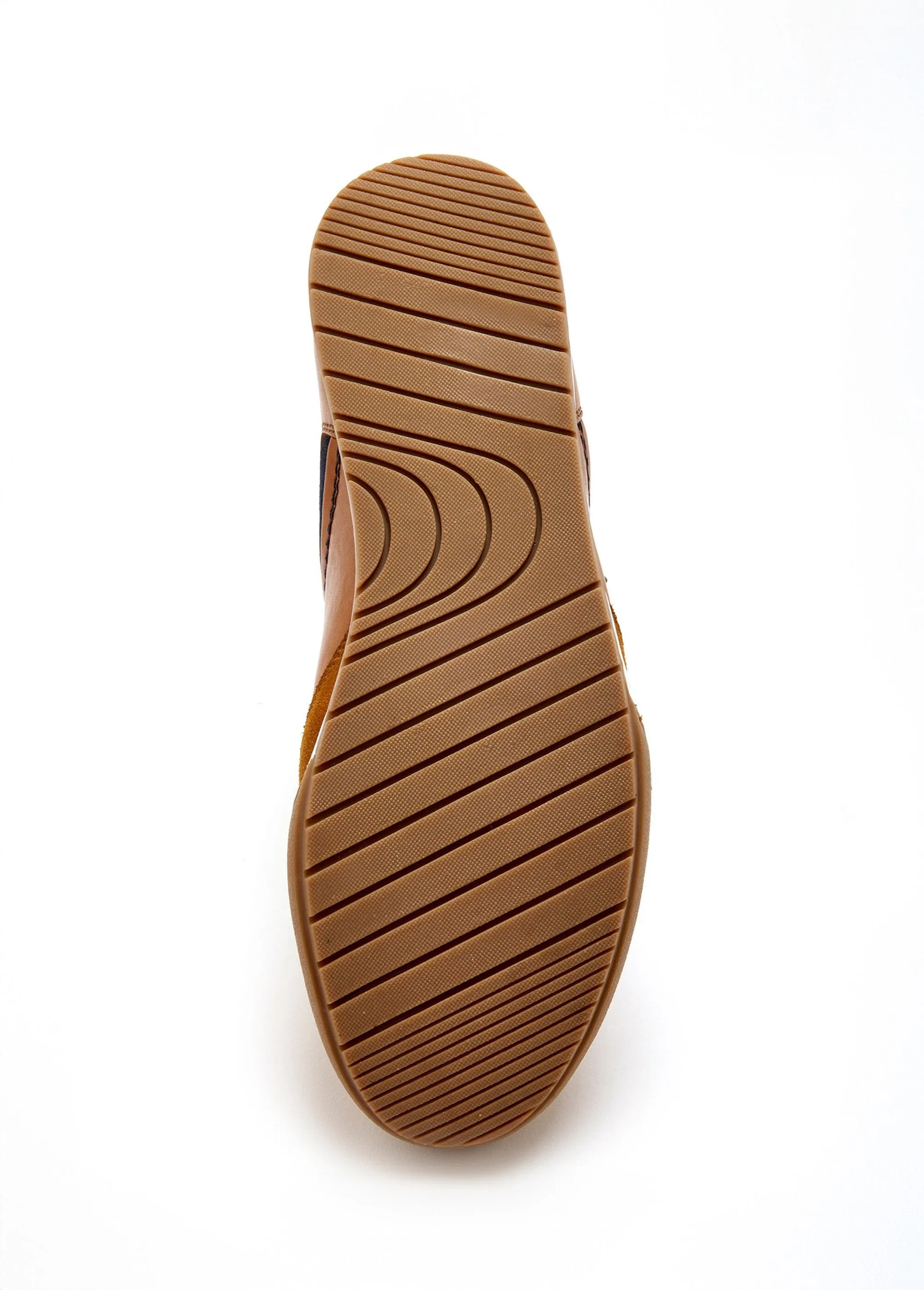 Multi-material leather sneakers with laces and zip