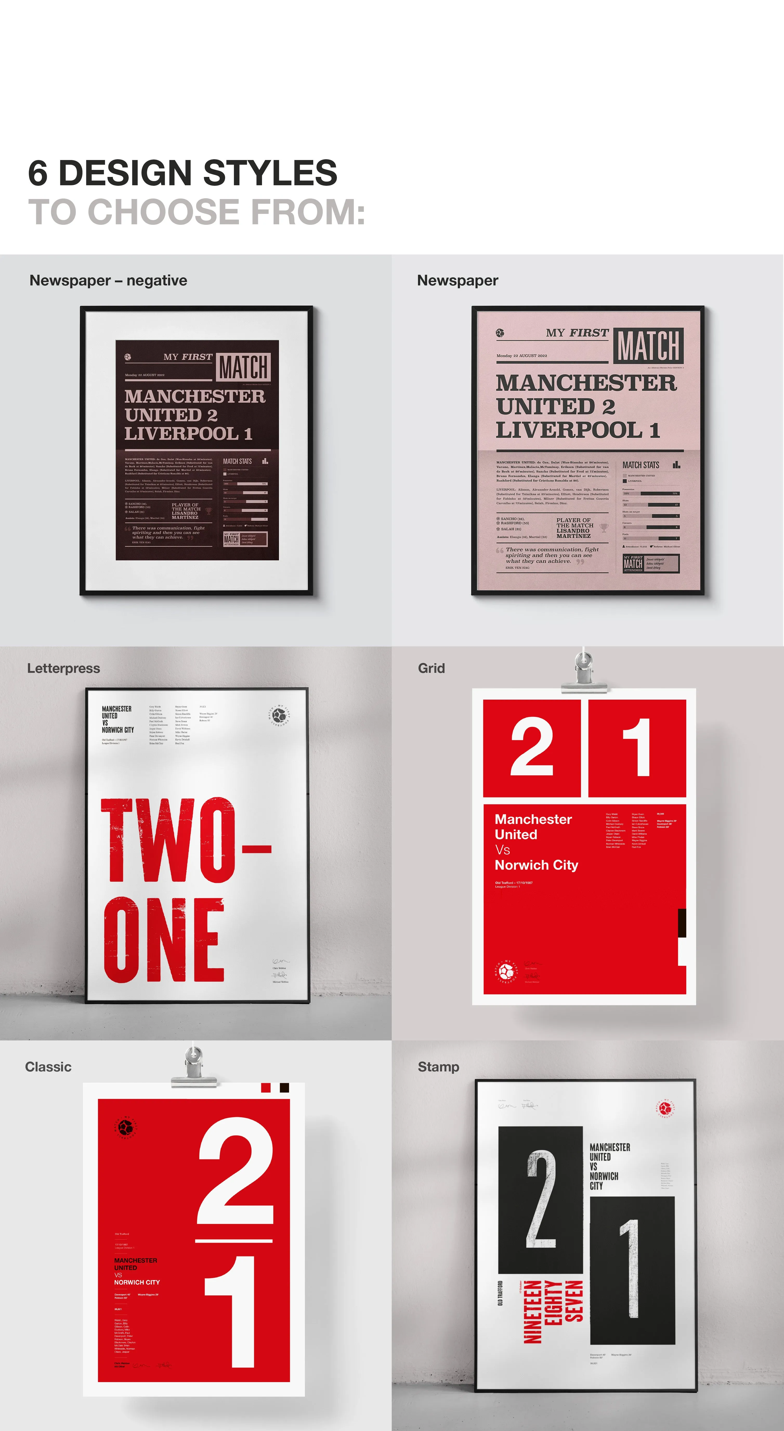 My first match – personalised prints