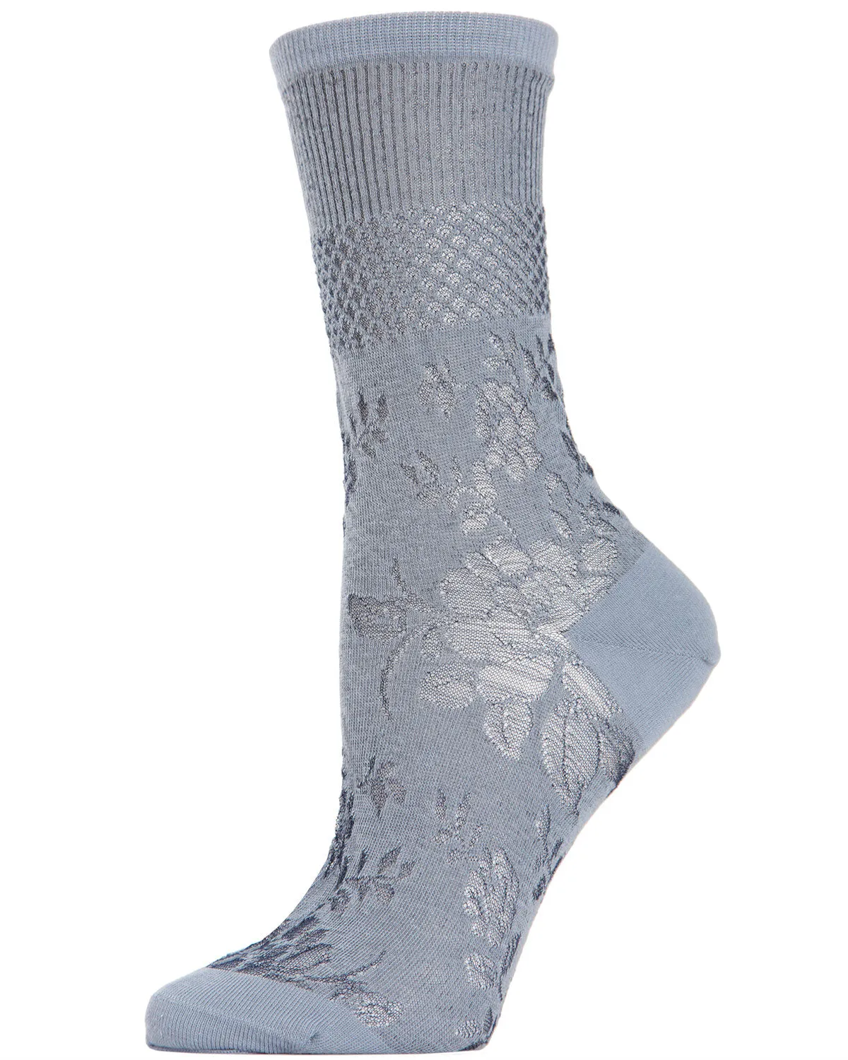 Natori Floral Fields Women's Sheer Crew Socks