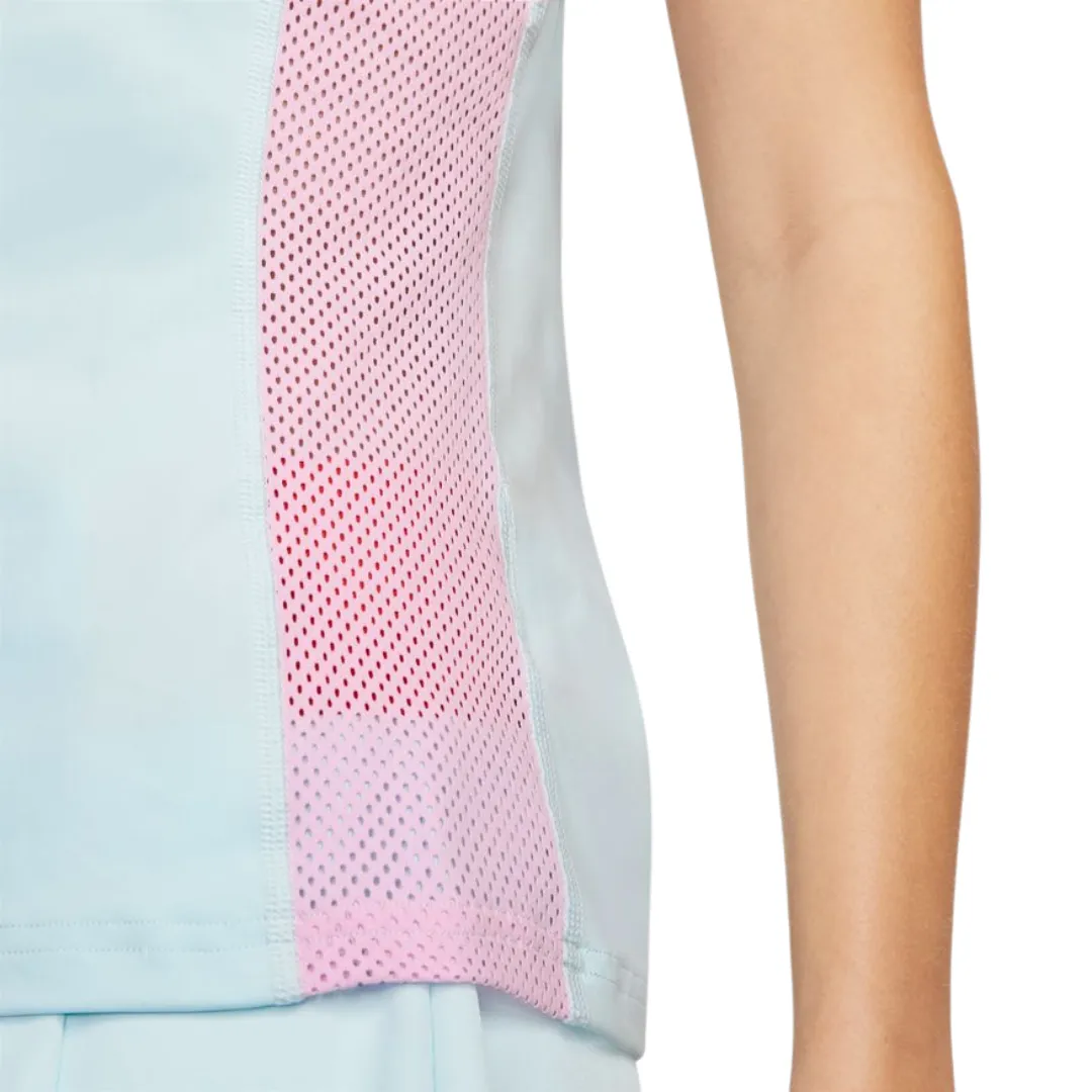 Nike Court Dri-FIT Slam Women Tennis Tank - Glacier Blue/LT Arctic Pink/Black