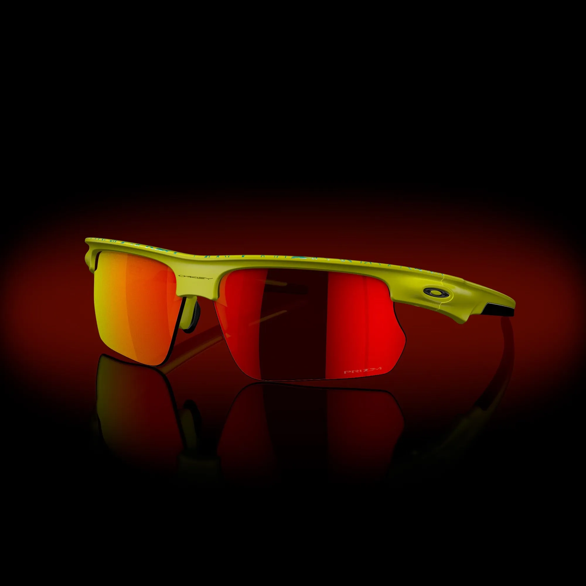 Oakley BiSphaera™ Inner Spark Collection with Prizm Ruby Lenses - Matte Tennis Ball Yellow/Celeste Neuron Frame