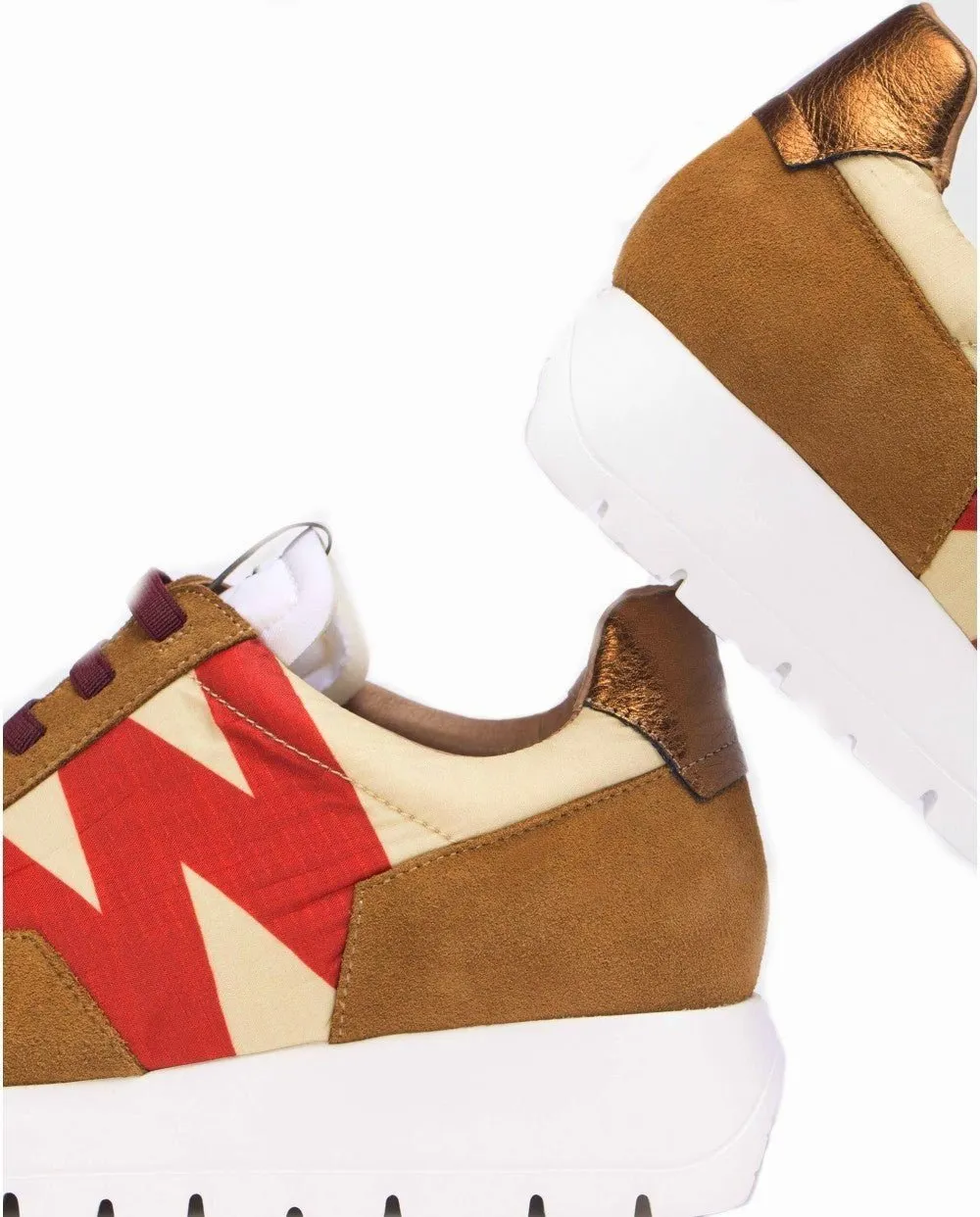 'Odisei' women's sneaker - brown mix