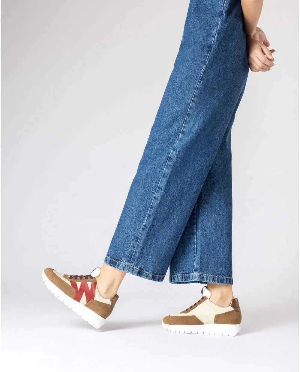 'Odisei' women's sneaker - brown mix