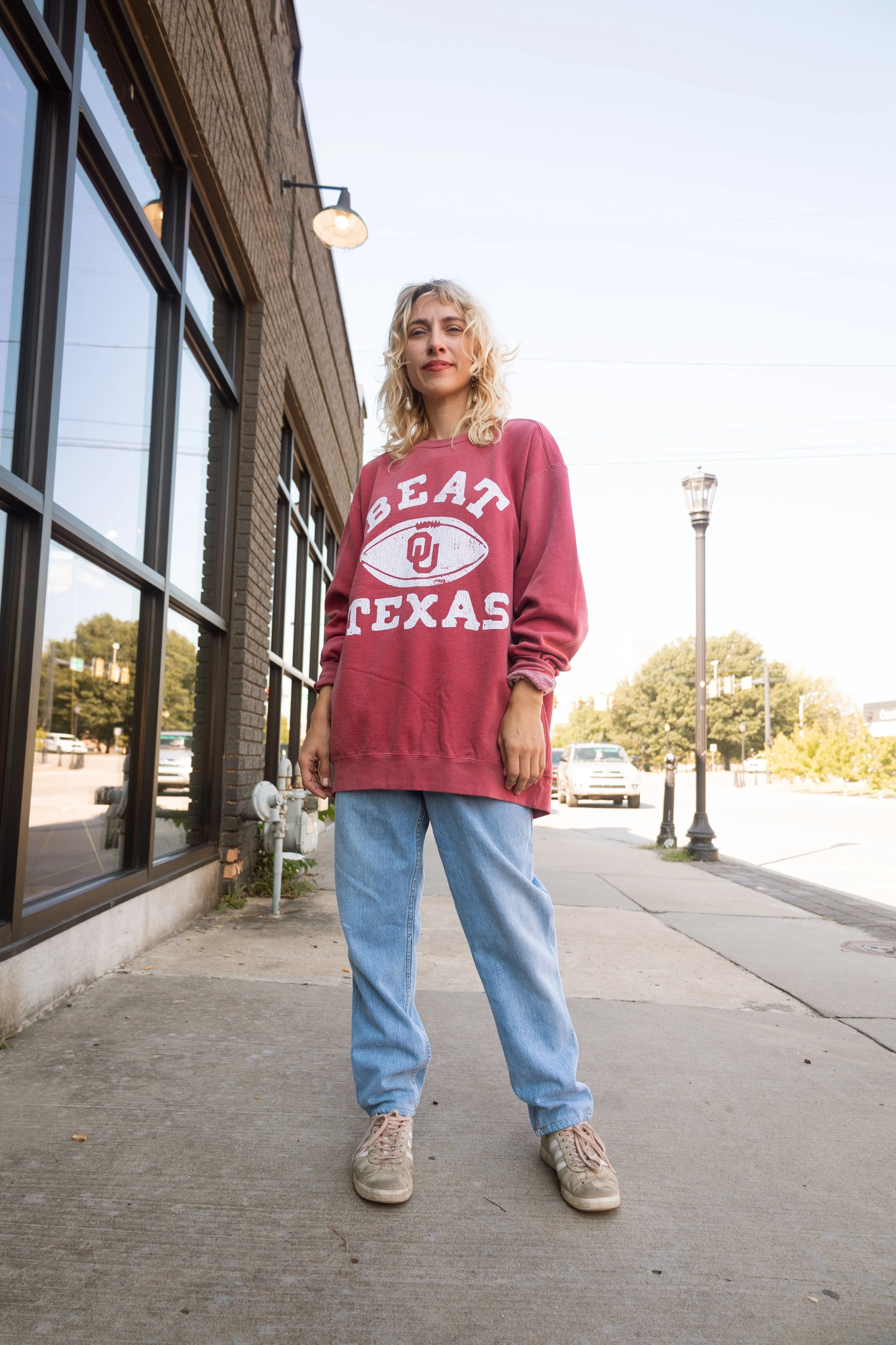 OU Sooners Beat Texas Football Crimson Sweatshirt