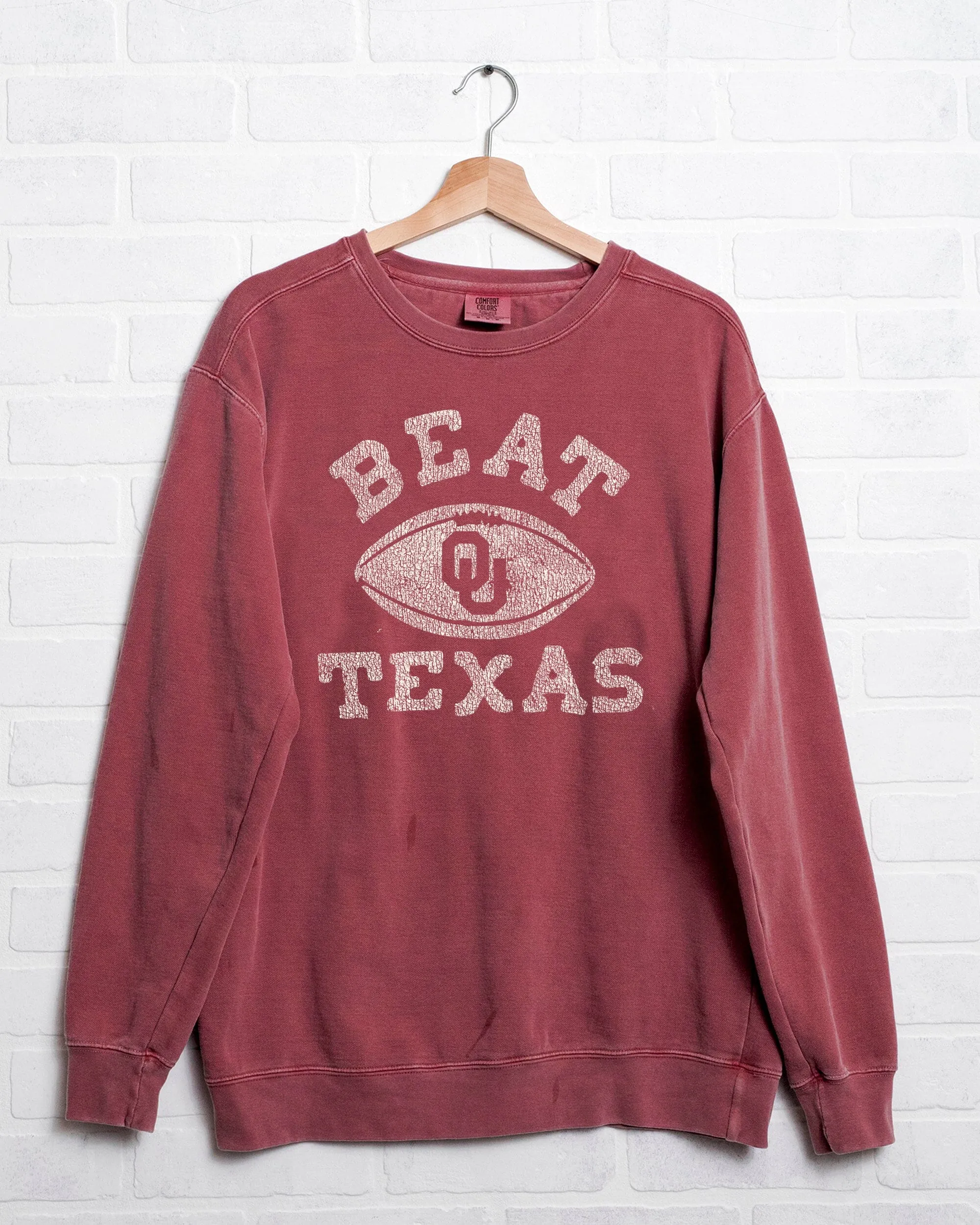 OU Sooners Beat Texas Football Crimson Sweatshirt