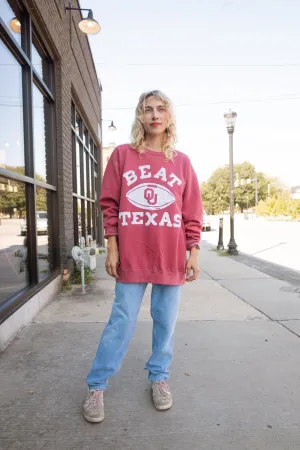 OU Sooners Beat Texas Football Crimson Sweatshirt