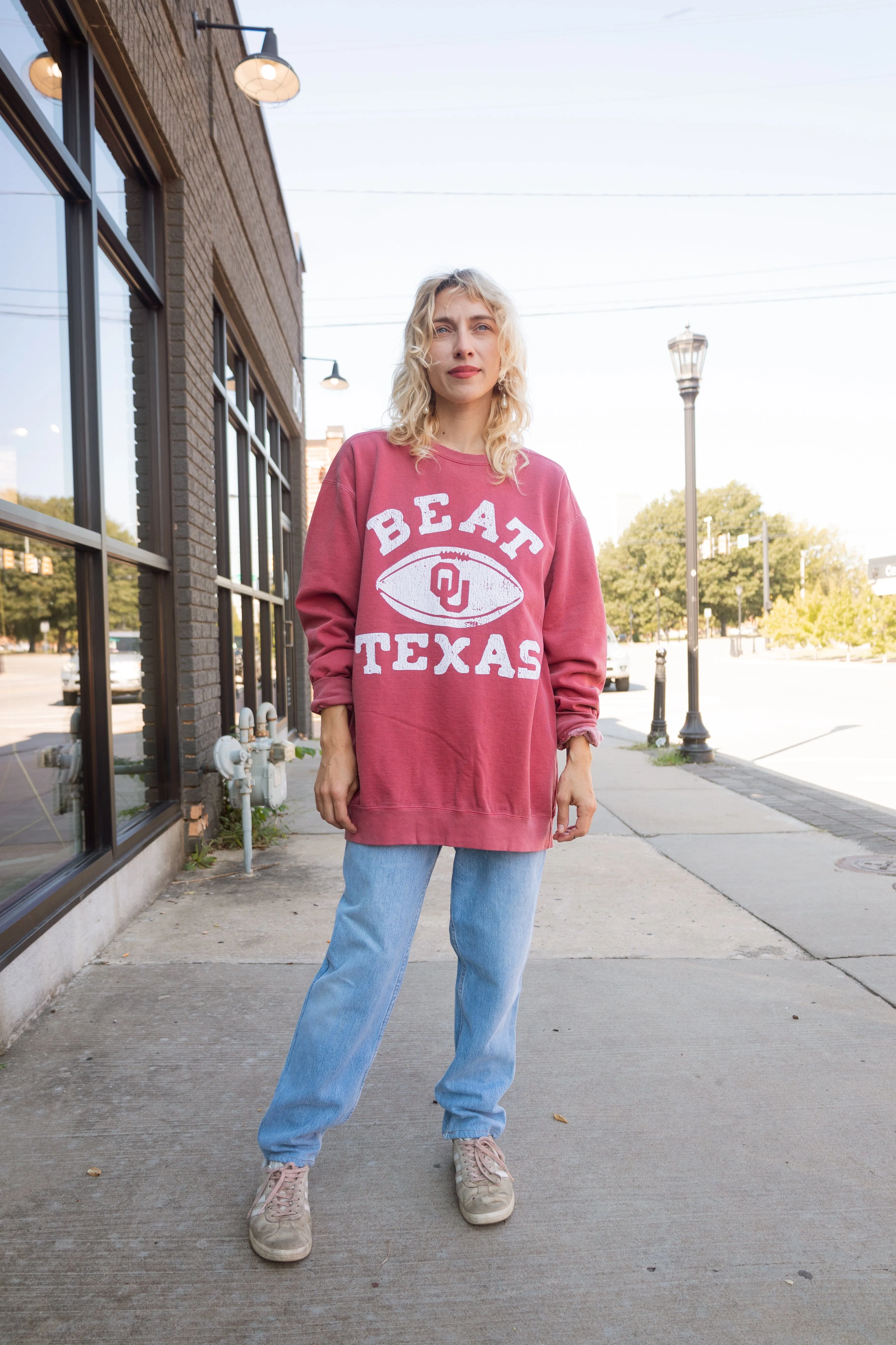 OU Sooners Beat Texas Football Crimson Sweatshirt