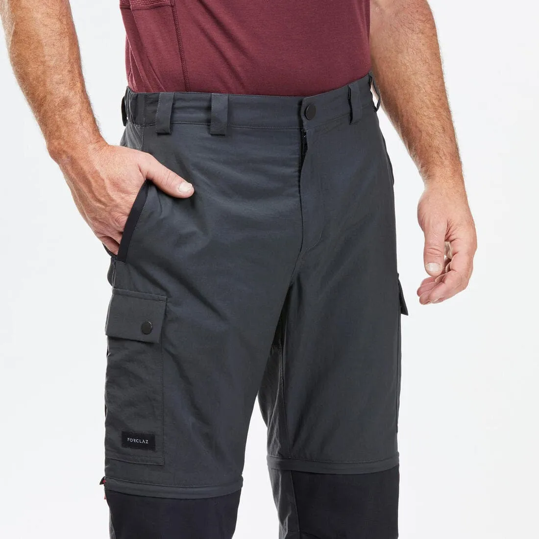 Pantalon modulable 2 en 1 et résistant de trek montagne - MT100 Homme