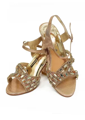 Peach Color Formal Sandals-RS33