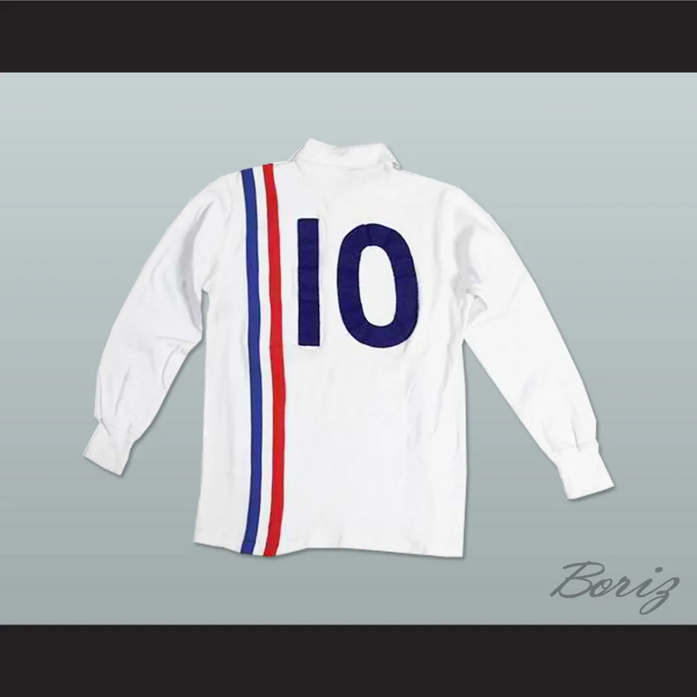 Pele 10 Long Sleeve White Football Soccer Jersey Victory Movie