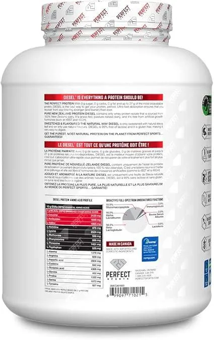 PERFECT Sports DIESEL 100% New Zealand Whey Protein Isolate - 5 LB