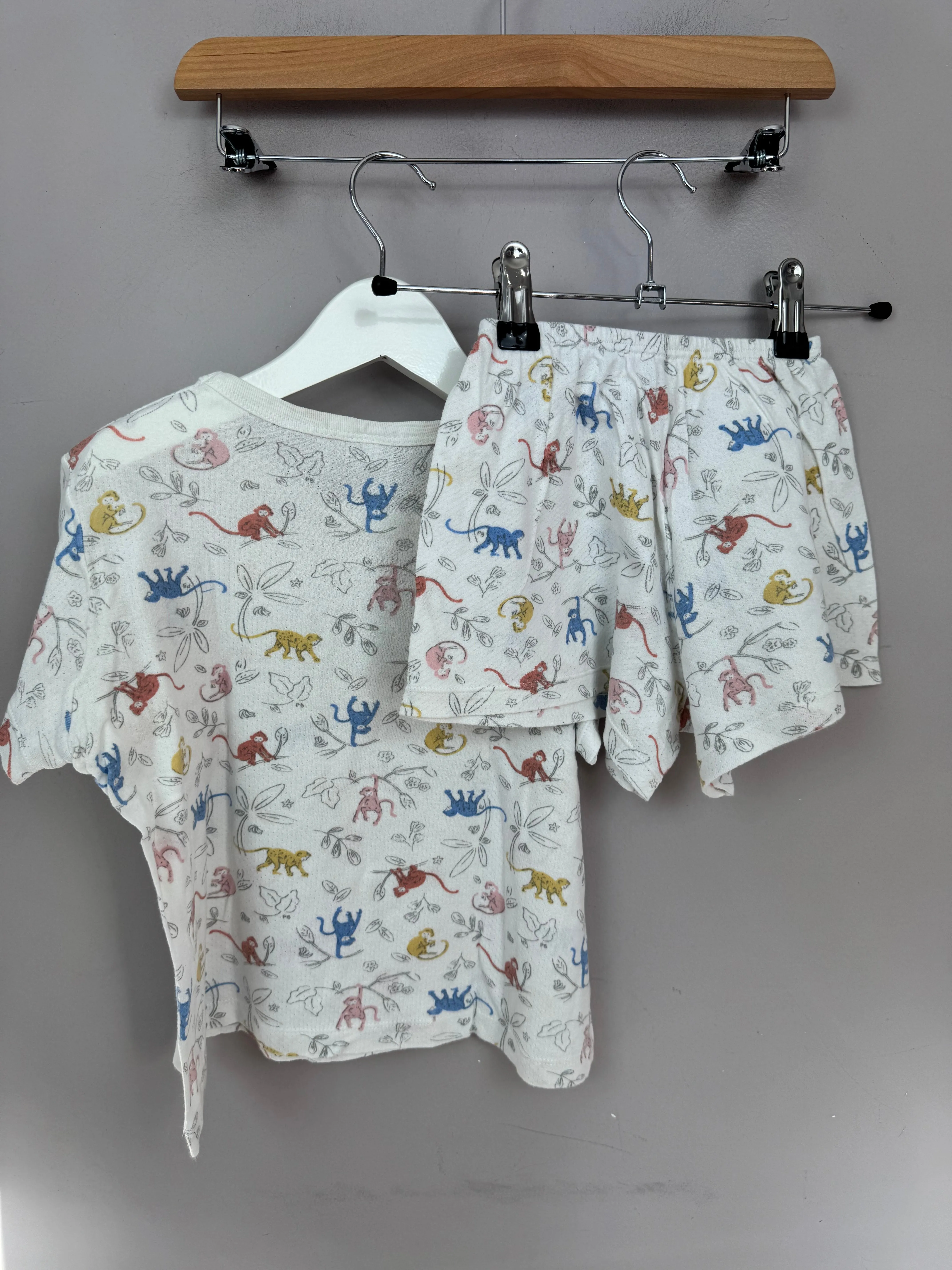 Petit Bateau monkey short pjs 6y