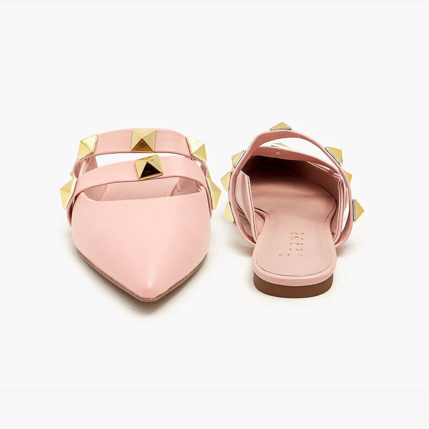 Pointed Embellished Mules