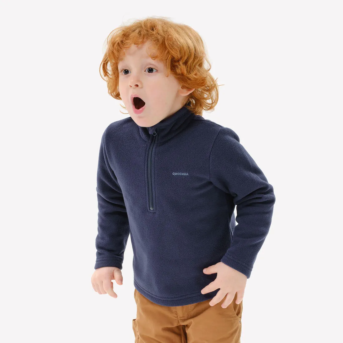 Polaire de randonnée - mh100 verte - enfant 2-6 ans