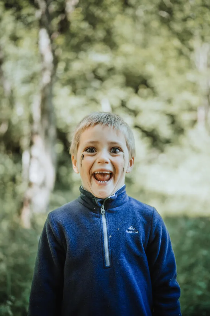 Polaire de randonnée - mh100 verte - enfant 2-6 ans