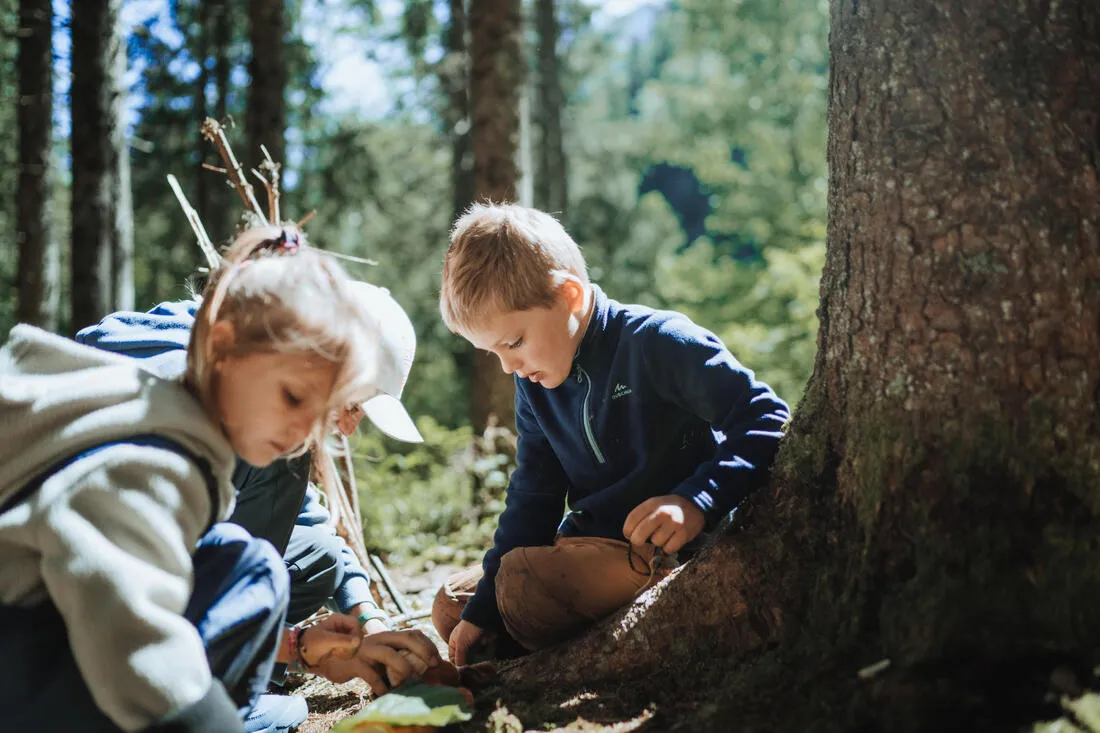 Polaire de randonnée - mh100 verte - enfant 2-6 ans