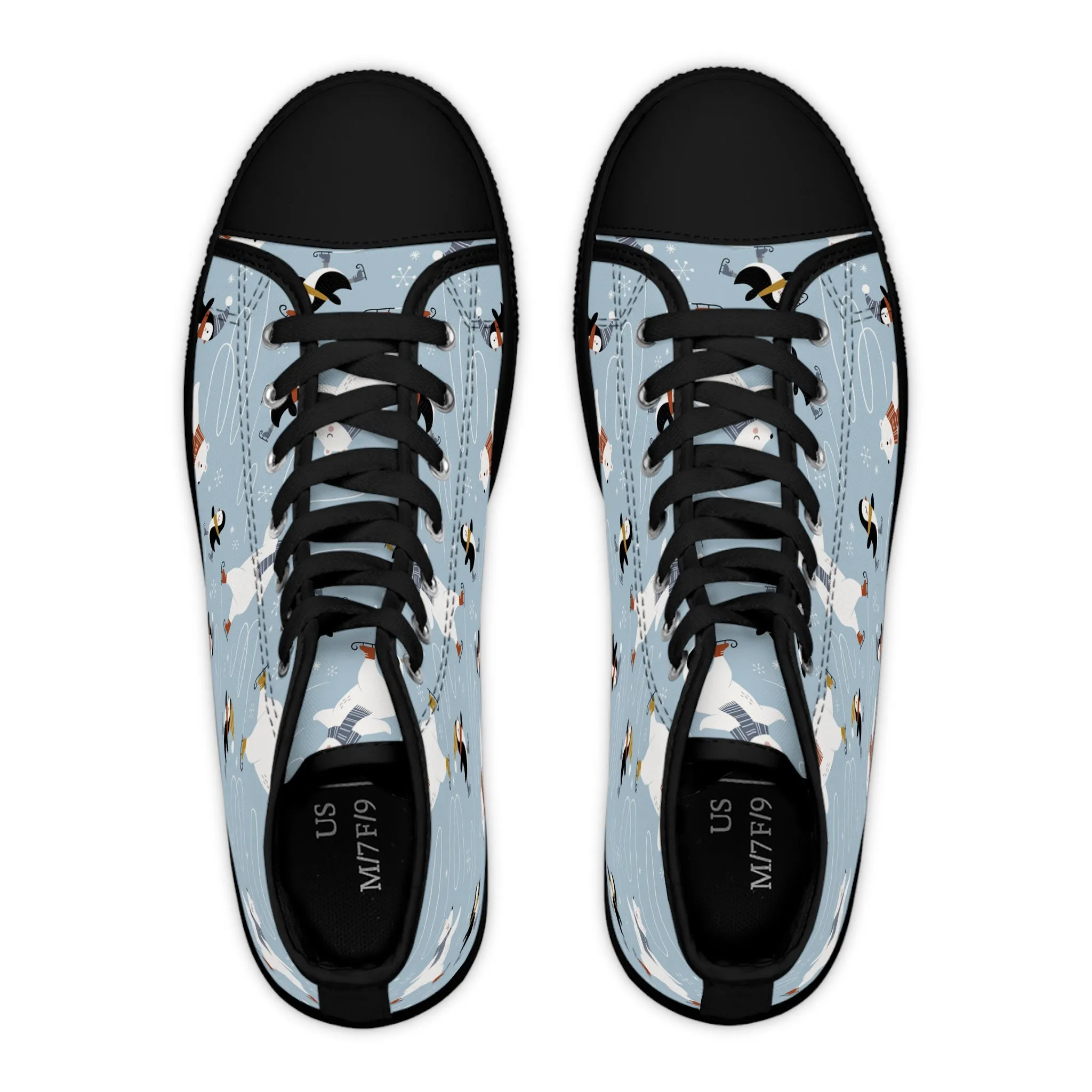 Polar Bear and Penguins Women's High Top Sneakers