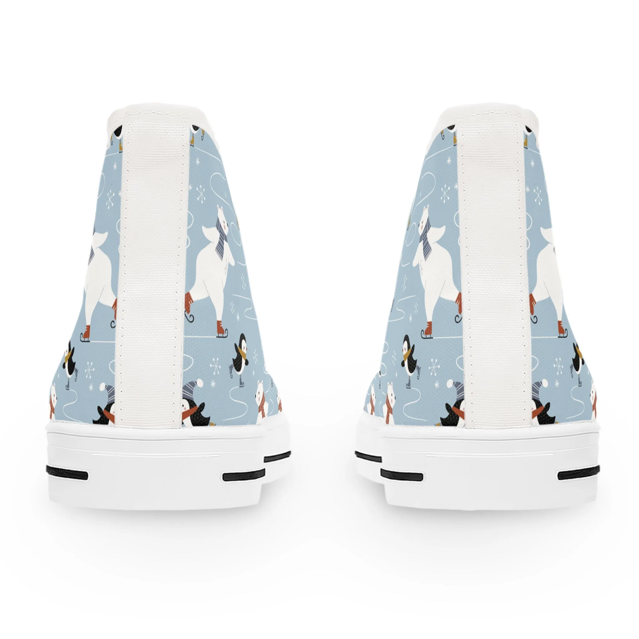 Polar Bear and Penguins Women's High Top Sneakers