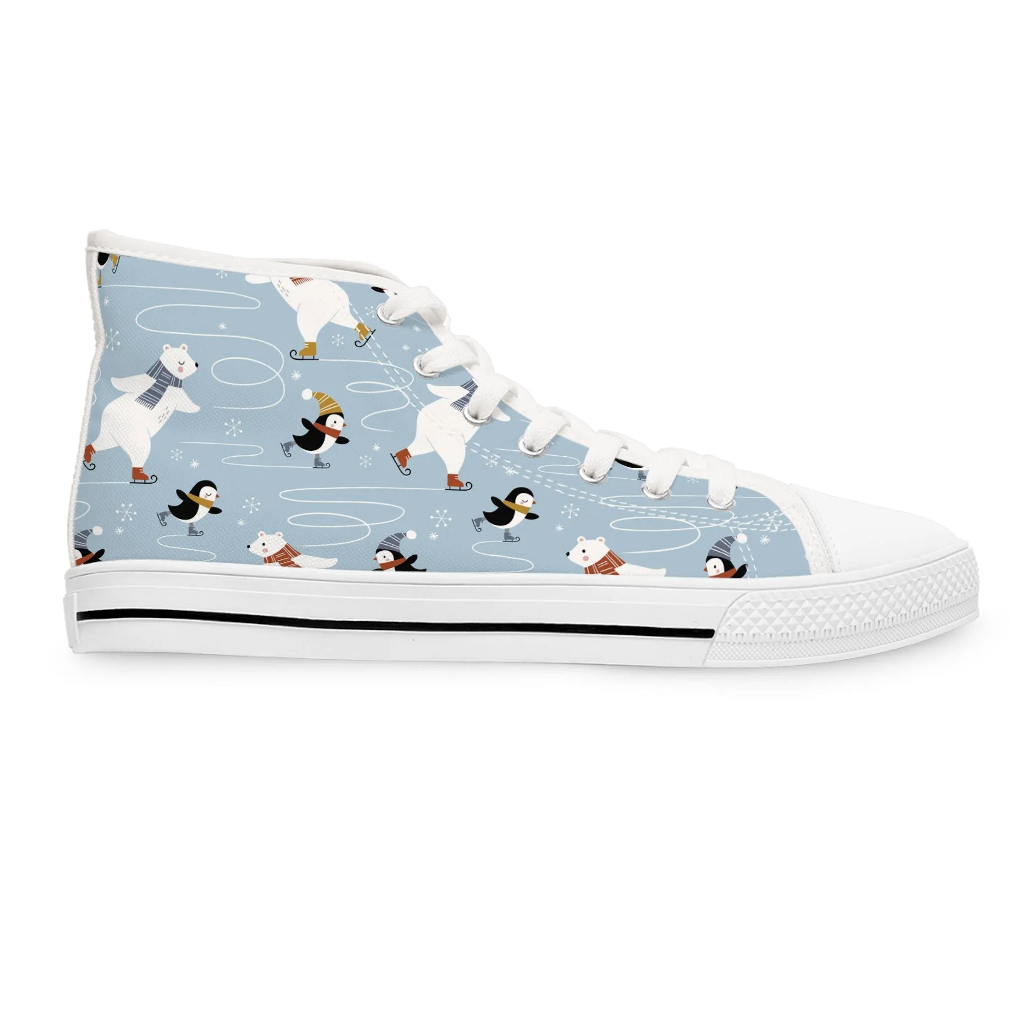 Polar Bear and Penguins Women's High Top Sneakers