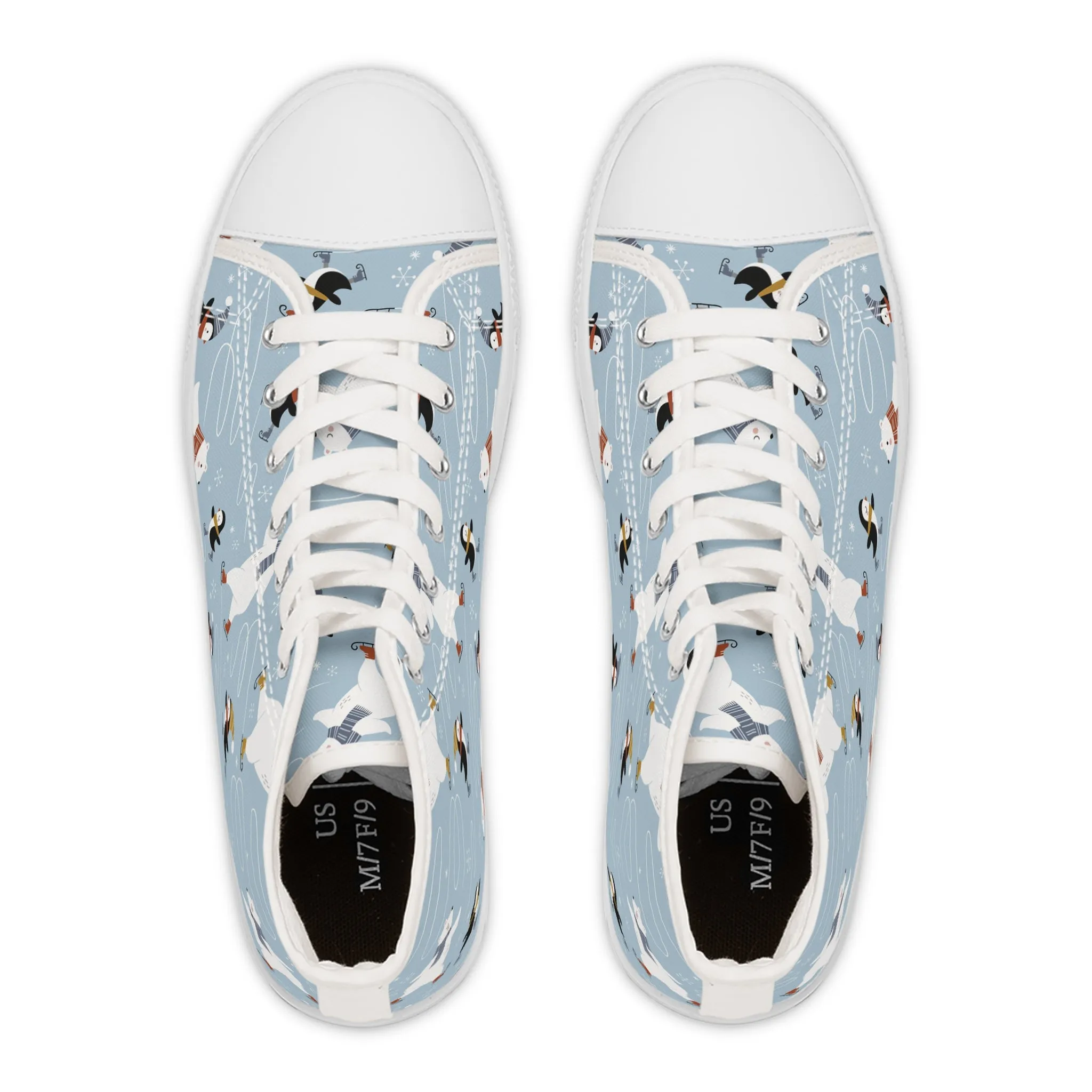 Polar Bear and Penguins Women's High Top Sneakers