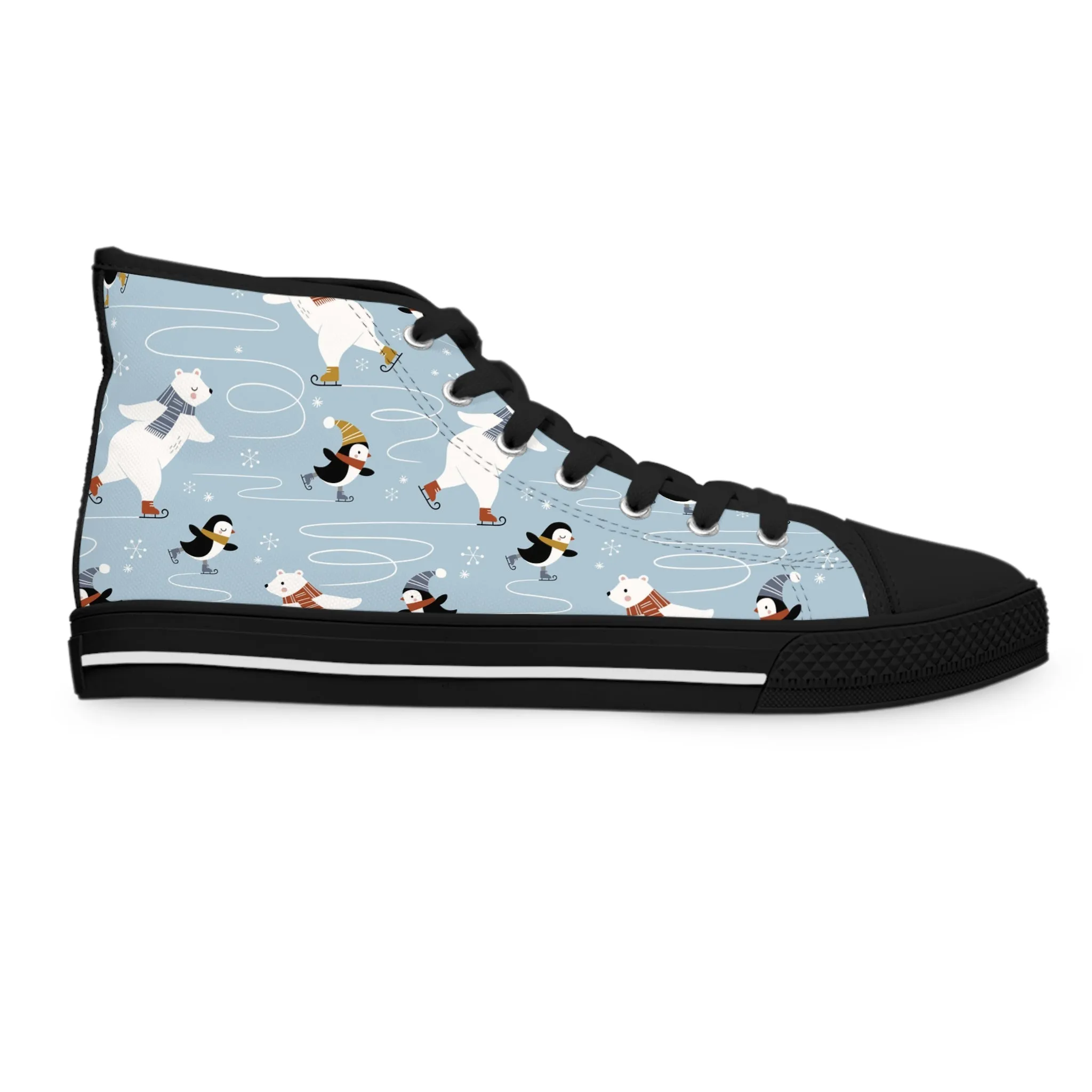 Polar Bear and Penguins Women's High Top Sneakers