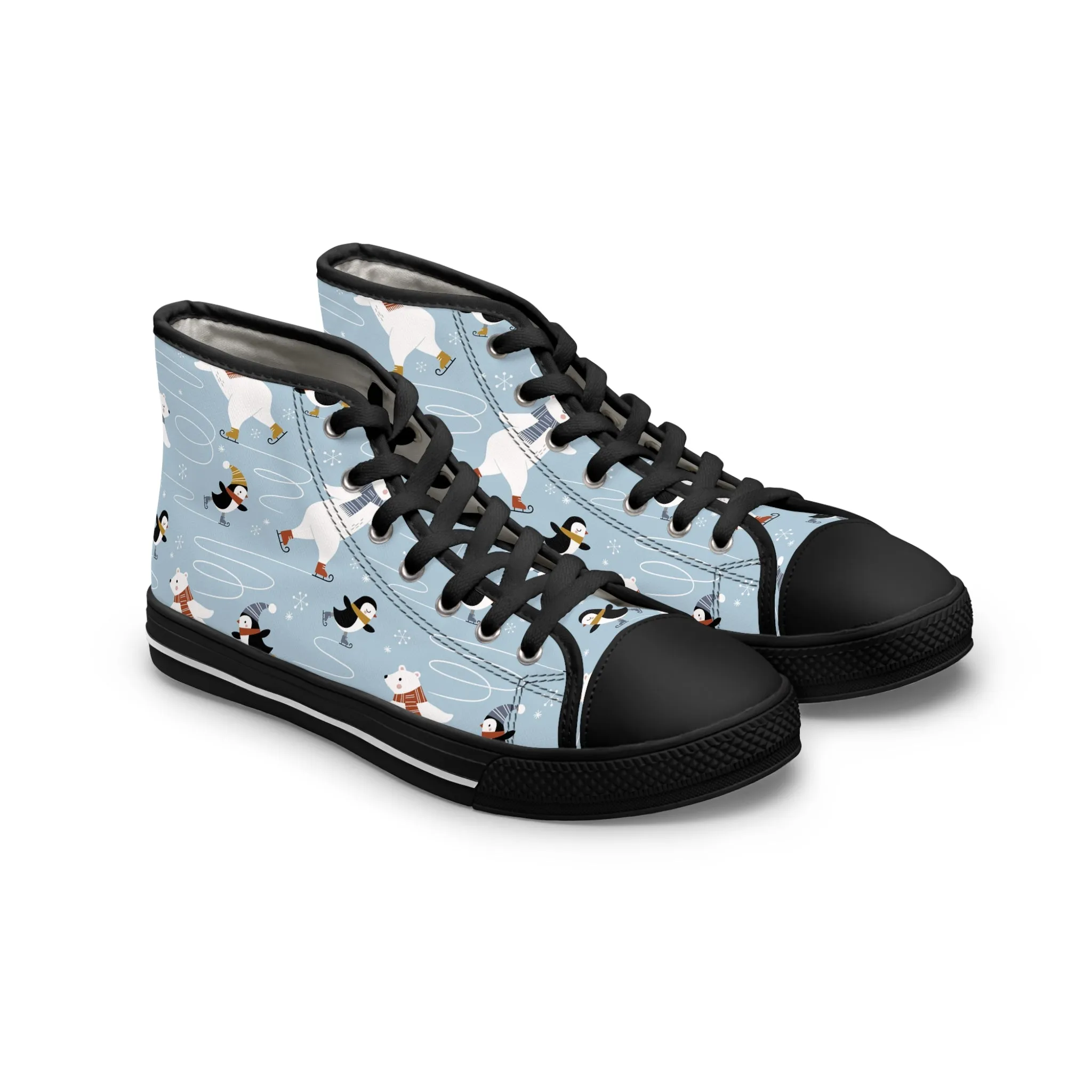 Polar Bear and Penguins Women's High Top Sneakers