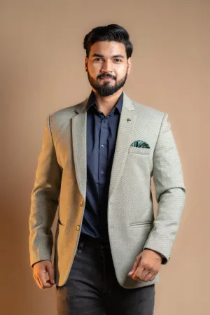 Premium Mint Green with Maze-patterned Blazer