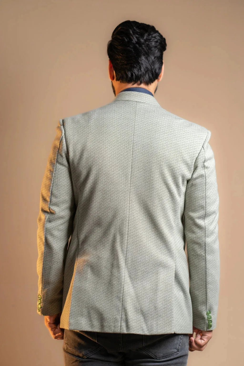 Premium Mint Green with Maze-patterned Blazer